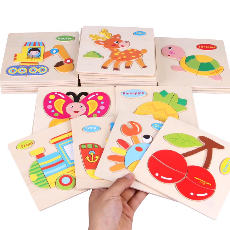 ปริศนา จิ๊กซอว์ ไม้ เหมาะสำหรับเด็ก วัยเริ่มการเรียน รู้ 1 แผ่น ,พัฒนา ทักษะ ด้านภาษาอังกฤษ      Child Early Learning Wooden Jigsaw Puzzles, 1 pc (animal/vehicle/fruit), Baby Developmental, English Language