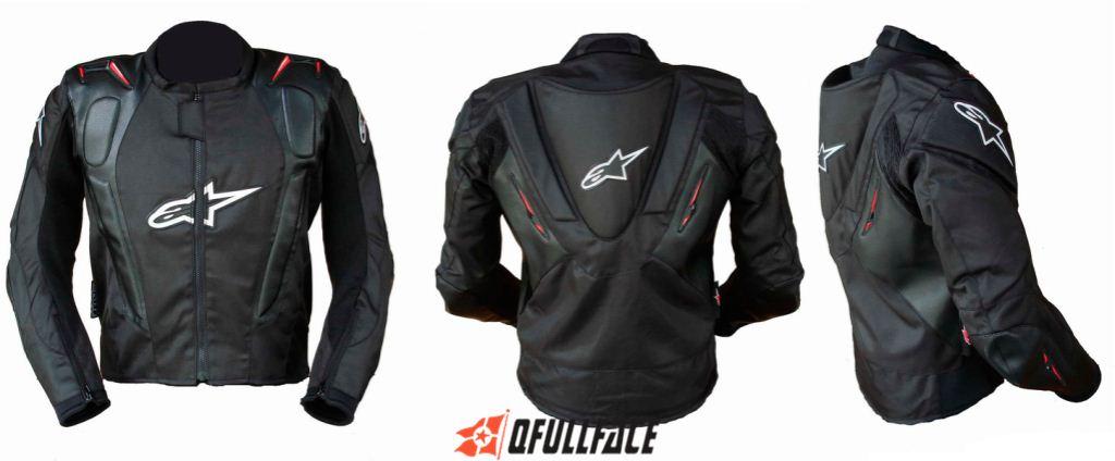 เสื้อการ์ด alpinestar al-010 มาพร้อมการ์ดอ่อน 6จุด เนื้อผ้าทำจากผ้าสักเคราะห์ผสมหนังวัวระบายอากาศได้ดี