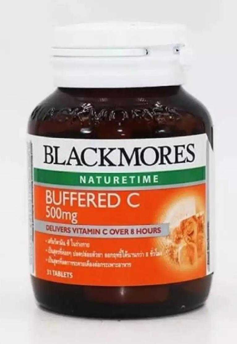 ยี่ห้อนี้ดีไหม  แพร่ Blackmores Buffered C 500 mg. แบลคมอร์ส บัฟเฟอร์ ซี 500 มก. ขนาด 31 เม็ด ช่วยเสริมสร้างภูมิคุ้มกัน ป้องกันหวัด
