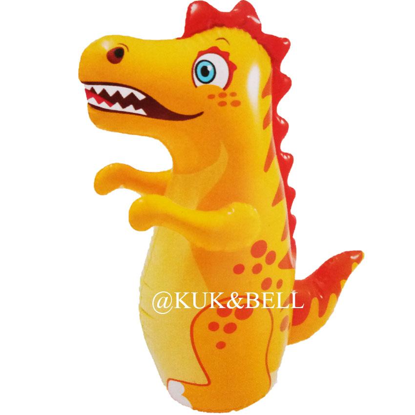 patipan toy  ตุ๊กตาล้มลุกเป่าลม ไดโนเสาร์สีเหลือง 44668