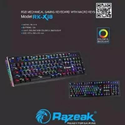 Razeak x18 keyboard mechanical RGB macro-drivr