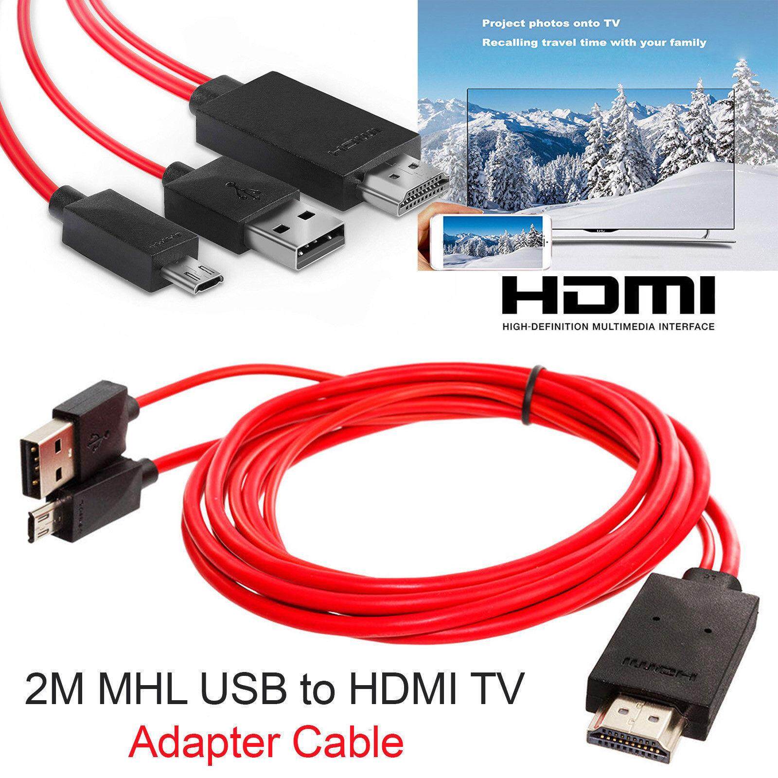 MHL Micro USB to HDMI 1080P HD สายแปลง MHL to HDMI TV Cable Adapter For Samsung Galaxy S3/4/5 Note 2/3/4/8