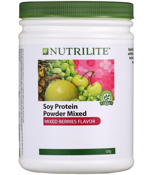 NUTRILITE Soy Protein Drink Mix - Mixed Berries Flavor (500g)นิวทริไลท์ โปรตีน มิกซ์ เบอร์รี่ 500g (Amway สินค้านำเข้าจากมาเลเซีย 1 กระปุก)