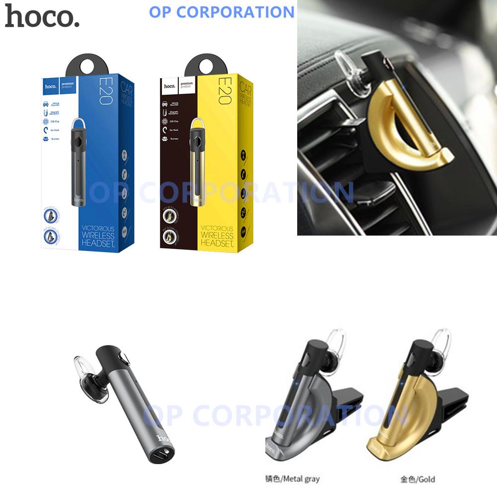 Hoco E20 2018 หูฟังบลูธูจพร้อมแท่นชาจ Wireless Earphones For Driving