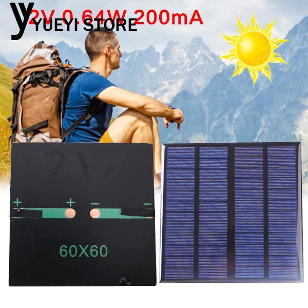 2 โวลต์ 0.64 วัตต์ Polysilicon แผงโซล่าแบบพกพา DIY แสงอาทิตย์พลังแสงอาทิตย์ Power ที่ชาร์จโซล่าเซลล์ 2 โวลต์ 0.64 วัตต์ Polysilicon แผงโซล่าแบบพกพา DIY แสงอาทิตย์พลังแสงอาทิตย์ Power ที่ชาร์จโซล่าเซลล์
