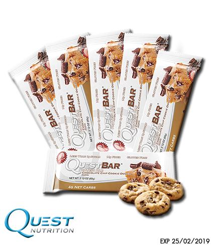 Quest /// Chocolate Chip Cookie Dough (1 Bar - 20g) จำนวน 6 Bar