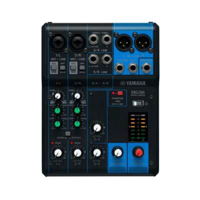 Yamaha Mixer MG06    มิกเซอร์คุณภาพดี ขนาดกะทัดรัด พกพาสะดวก วัสดุแข็งแรงทนทาน