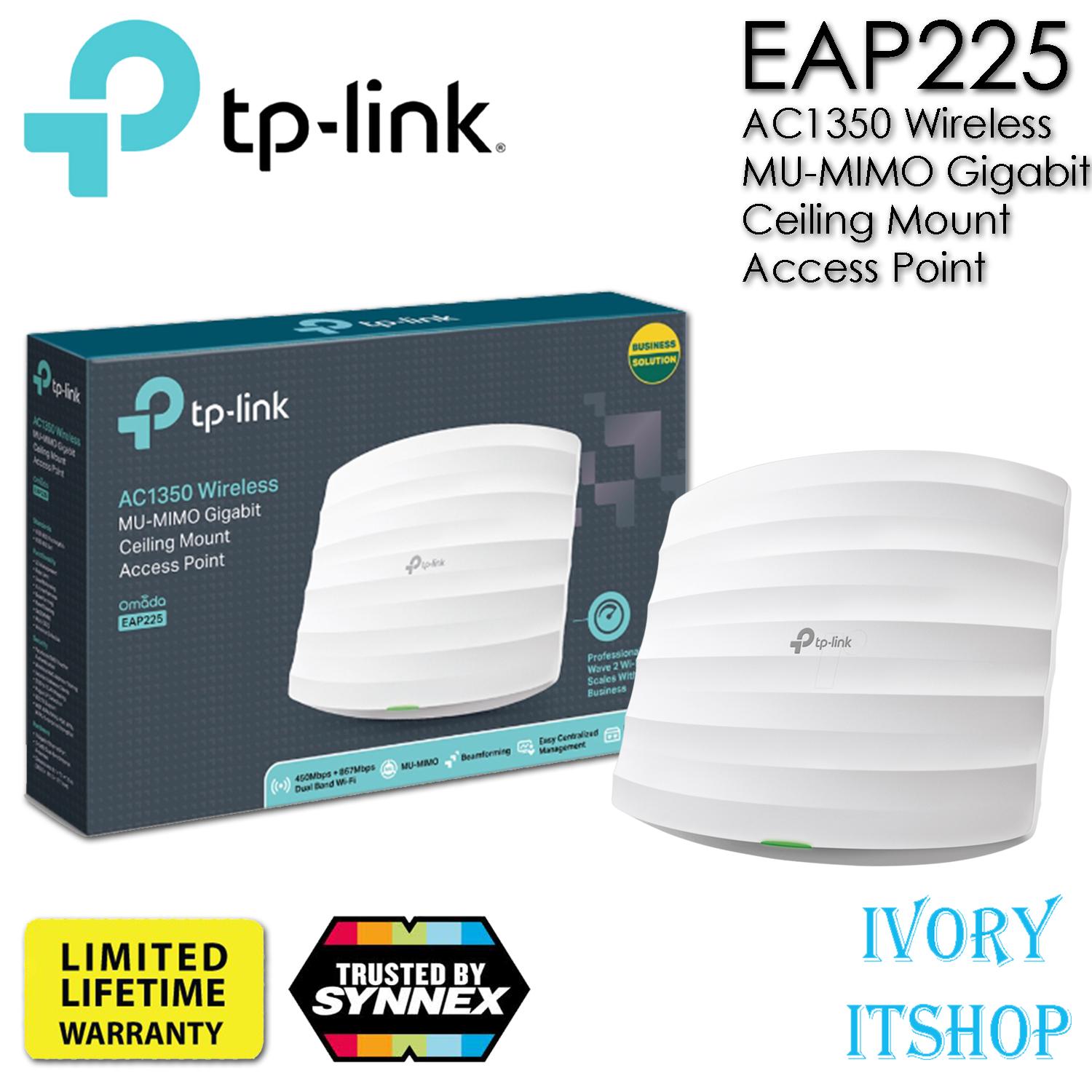 TP-Link EAP225 V3 Access Point  (AC1350 Wireless MU-MIMO Gigabit Ceiling Mount Access Point) EAP 225 /ivoryitshop