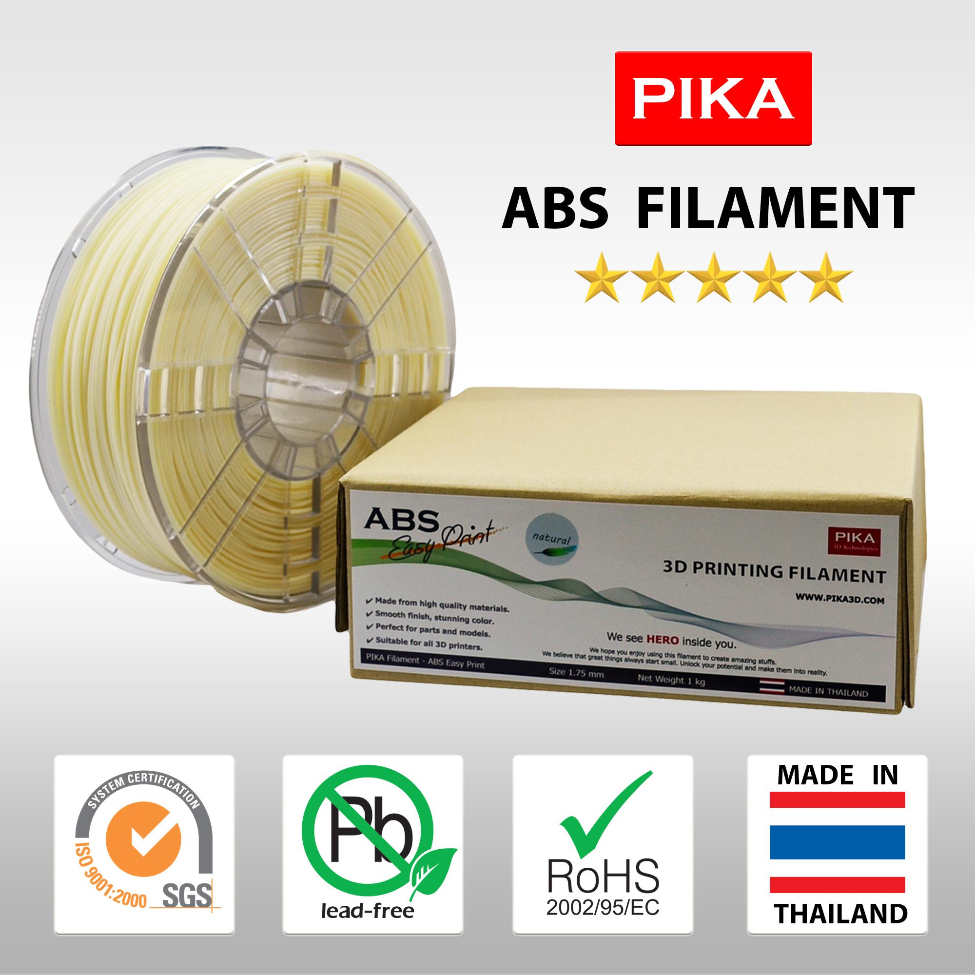 ABS 3D Filament เส้นพลาสติก สำหรับมืออาชีพ (สีธรรมชาติ) ขนาด 1.75 mm