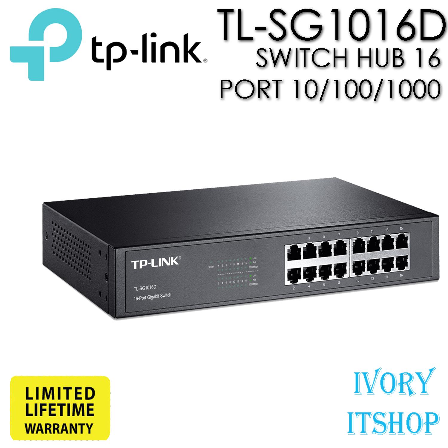 Tp-Link Tl-Sg1016d Gigabit Switch Hub 16 Port 10/100/1000 Mbps Sg1016d/ivoryitshop. 
