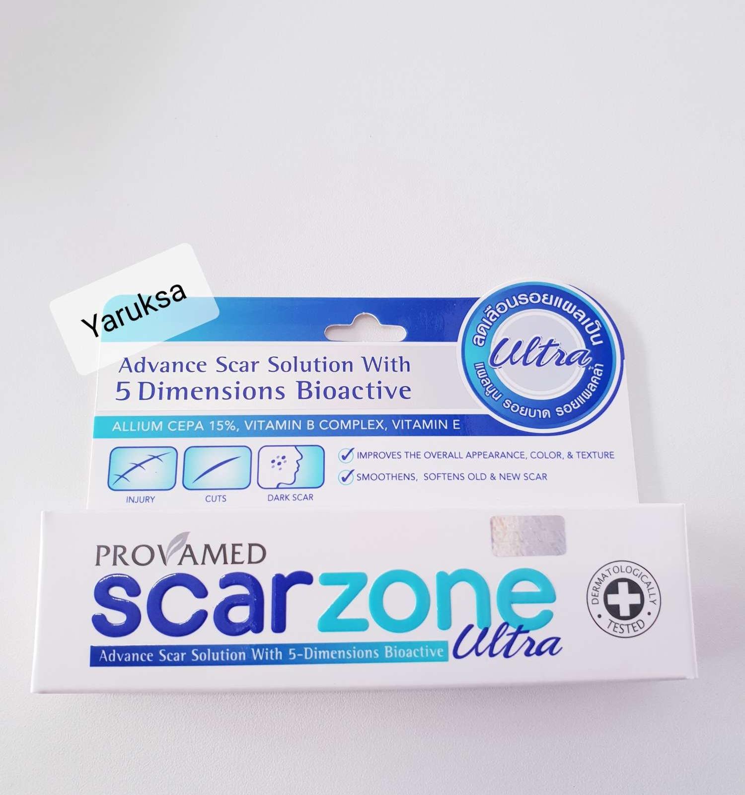 provamed scar zone Ultra 10 g (หลอดฟ้า-ขาว)
