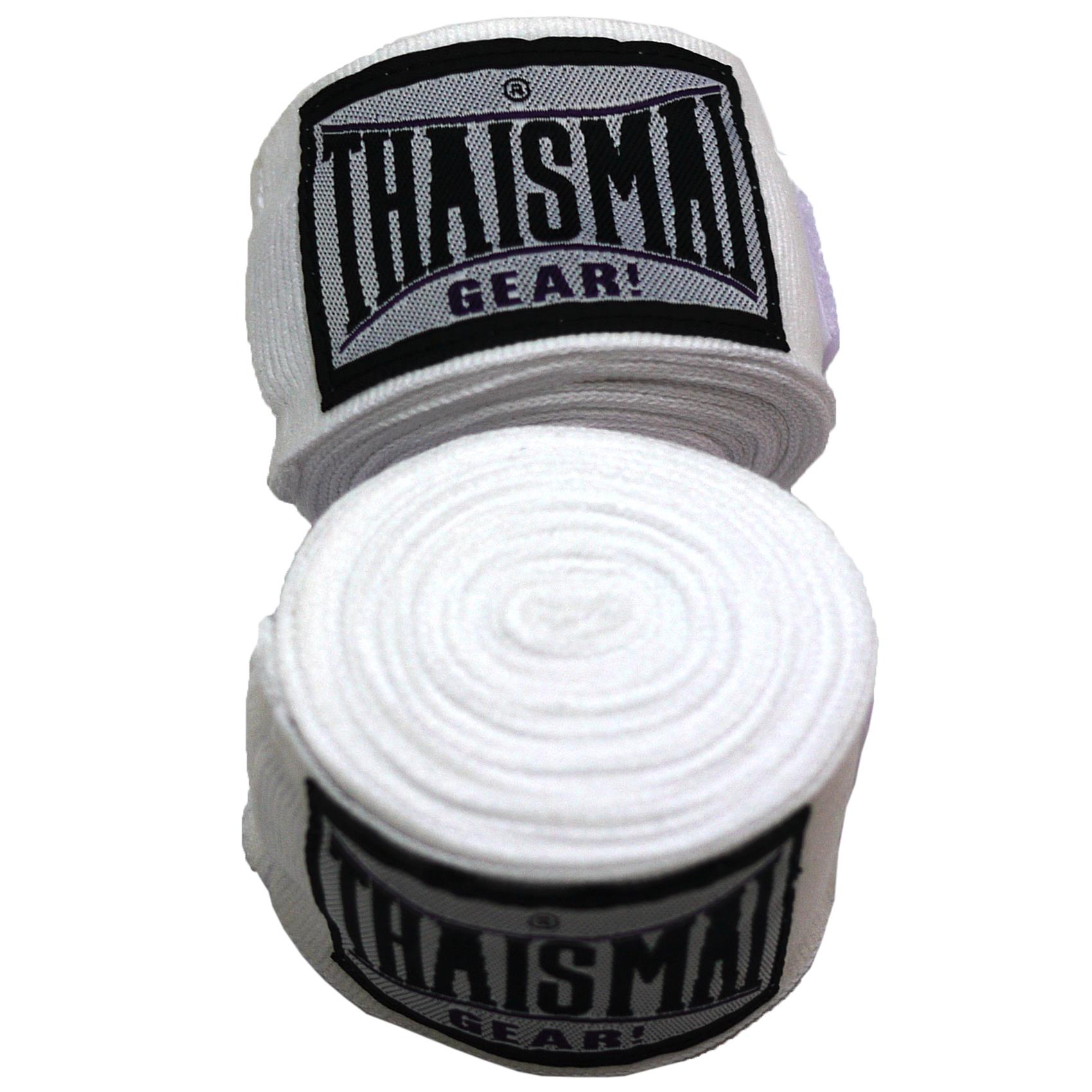 THAISMAI ผ้าพันมือซ้อมมวย Hand Wraps  HW-7003 4.5 M.Long (White)