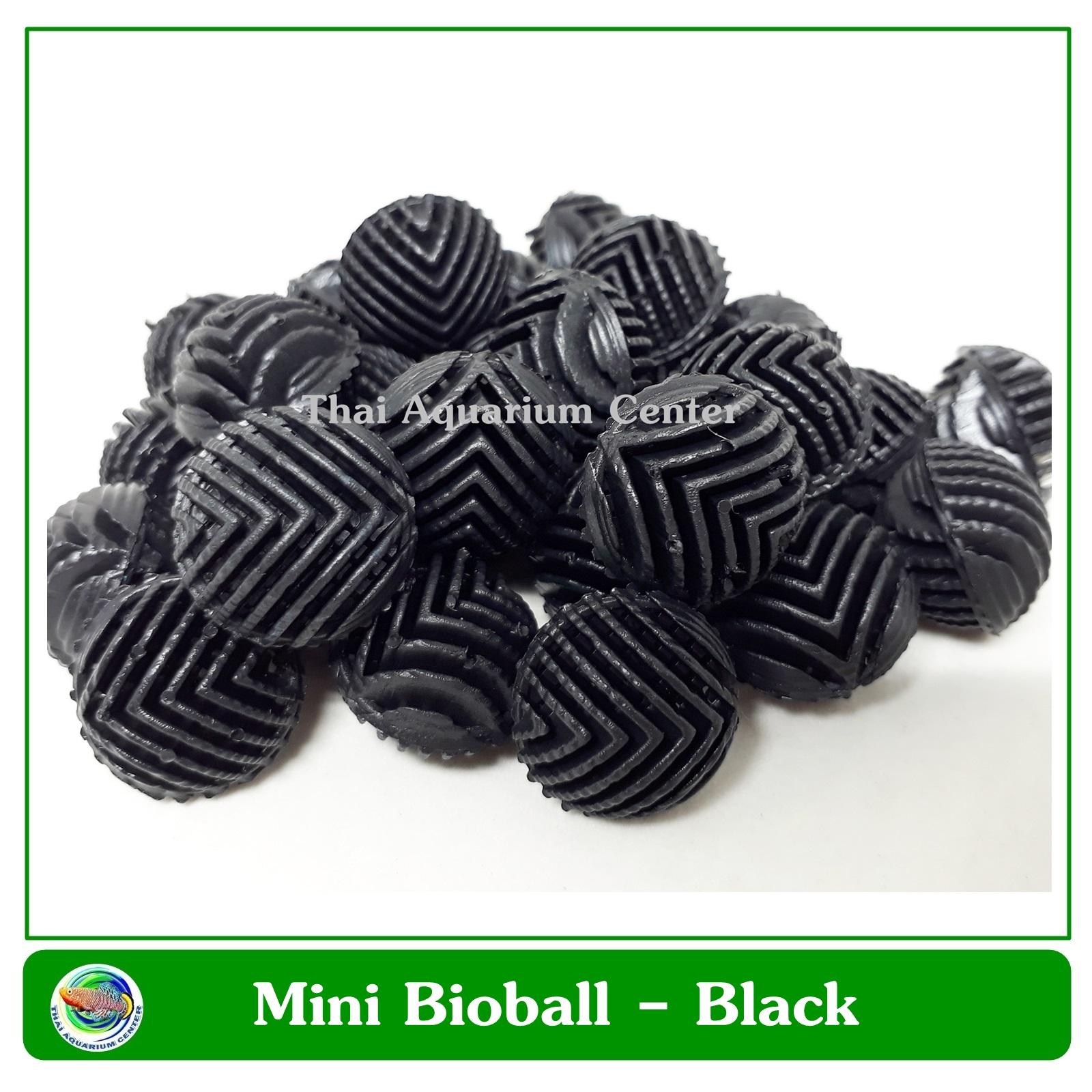 Mini Bioball  ไบโอบอลลูกเล็ก สีดำ 100 ลูก สำหรับช่องกรองน้ำขนาดเล็ก, กรองในตู้, กรองบนตู้