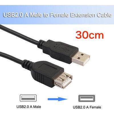 USB 2.0 Cable Extention M/F  30cm 50cm 1.8m 3m 5m 10m (BLACK)
