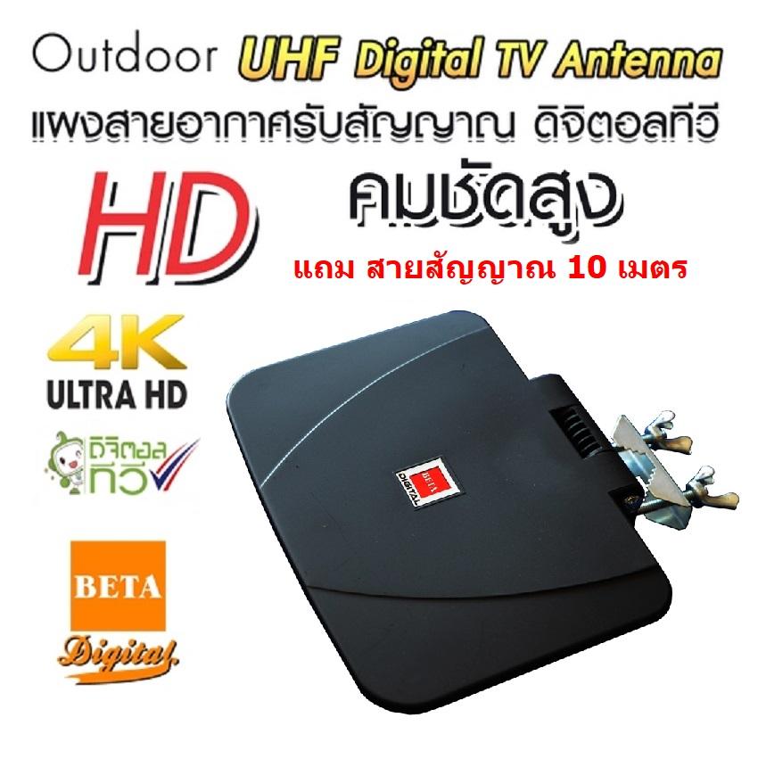 BETA เสาอากาศดิจิตอลทีวี เสาทีวี ทีวีดิจิตอล เสาอากาศทีวี พร้อมสาย RG-6U 10 เมตร
DVB-T2 Outdoor Antenna รุ่น Hybrid 58D (สีดำ)