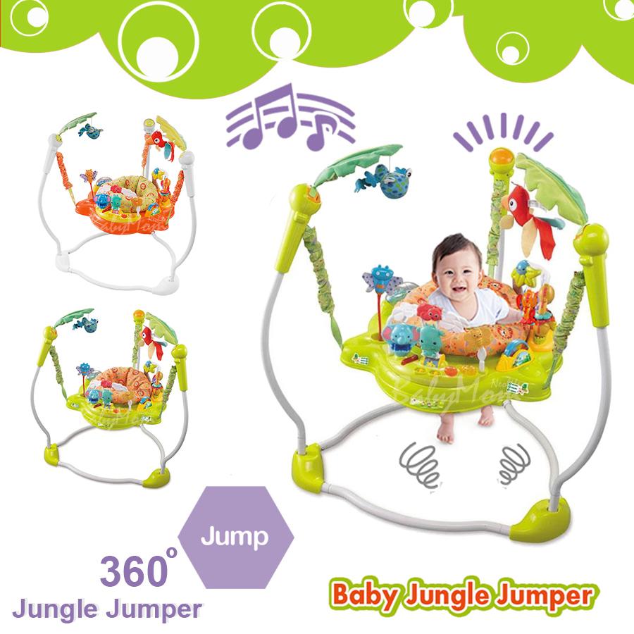 Jungle Jumper รุ่น Jungle Jumbo จัมเปอร์ เก้าอี้กระโดด 360 องศา ของเล่นเสริมพัฒนาการ พร้อมเสียงเพลงดนตรีสนุกน่ารัก nontoxic ของแท้ 100%