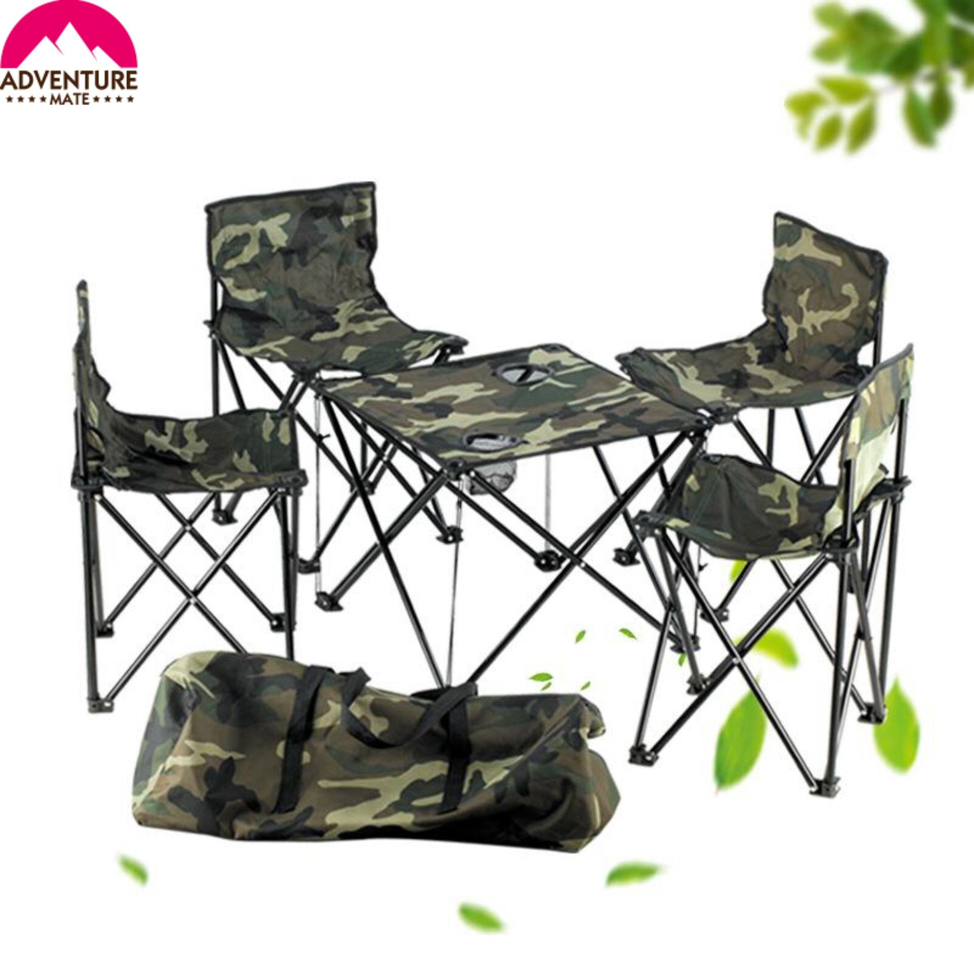 เก้าอี้สนาม 5 ชิ้น/ชุด ชุดเก้าอี้สนาม เอนกประสงค์ Backpack casual outdoor
convenient folding table and chair set of 5