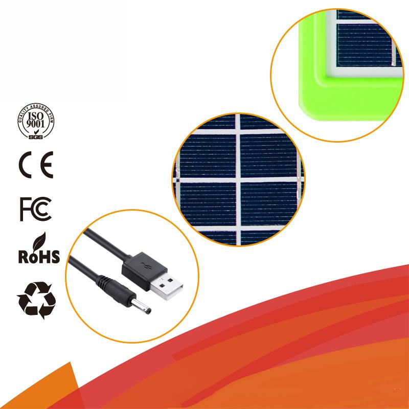 SOLAR แผงโซล่าเซลล์ 5W สำหรับชาร์จแบตเตอรี่ 9V Solar Cell ไฟโซล่าเซล โซล่าเซลล์ โซล่าเซล