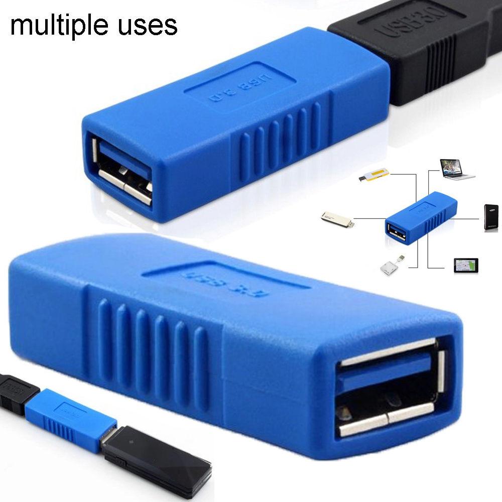 อะแดปเตอร์ usb 3.0 F/F USB 3.0 A Female to A Female F/F Converter Adapter USB3.0 AF to AF Coupler Connector Extender Converter for Laptop PC