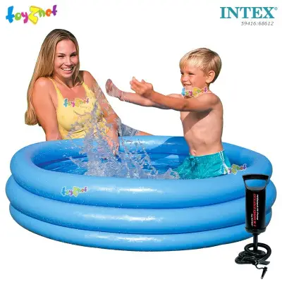 Intex Crystal Blue Pool 1.14x0.25 m no.59416 + DQI Air Pump