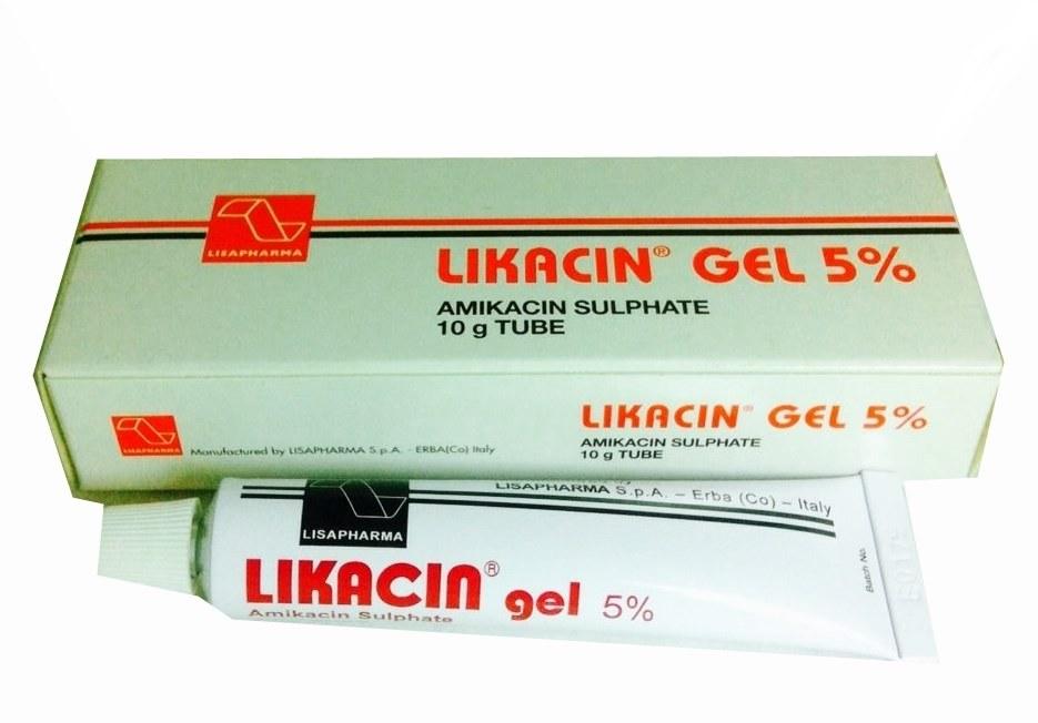 เจลฆ่าเชื้อ แผลเบาหวาน แผลกดทับ Likacin gel 5% 30g