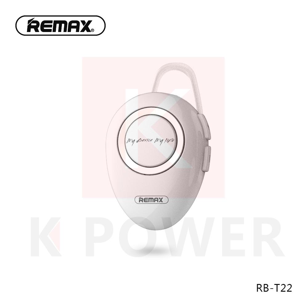 Remax หูฟัง Single Bluetooth Headset หูฟังบลูทูธ หูฟังไร้สาย HIFI Sound 360° High-definition Sound Quality Bluetooth Version 4.2 รุ่น RB-T22