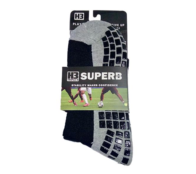 H3  SuperB ถุงเท้ากีฬา ถุงเท้ากันลื่น ถุงเท้าฟุตบอล สั้น-ยาว สีดำ สีขาว