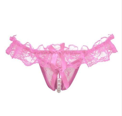G String Sexy Lace Pearls - Lingerie Underwear Panty - เซ็กซี่ จีสตริง กางเกง ชุดชั้นใน