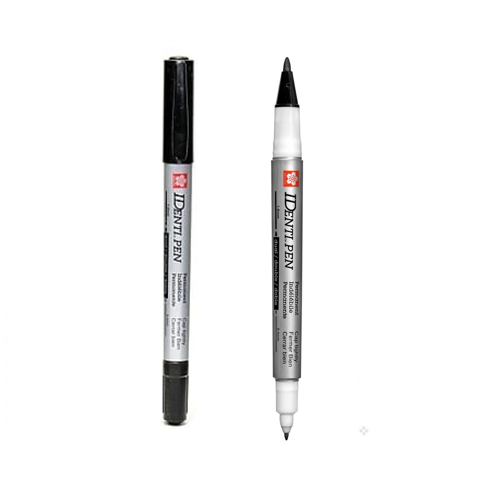 ปากกาไอเด็นติเพ็น 2 หัว SAKURA เขียนCD,เขียนไม้,หนัง,แก้ว,เซรามิค 1.0mm และ 0.4mm