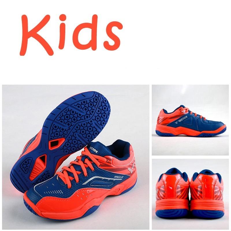 รองเท้าแบดมินตันเด็ก รองเท้ากีฬาเด็ก รองเท้าพื้นยางเด็ก ใส่ได้ทั้งเด็กชาย หญิง อายุ 7-10 ขวบ สีแดง เบอร์ 36