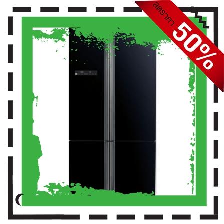 สินค้าคุณภาพ ตู้เย็น MULTI-DOORS HITACHI R-WB600PB GBK 20.8Q กระจกดำ INVERTER ยี่ห้อ Hitachi