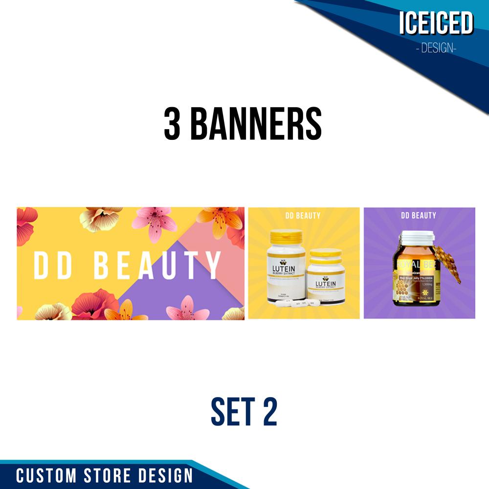 ICEICED Custom Store Design - 3 banners set 2