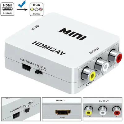 HDMI2AV MINI Converter HDMI TO AV RCA Digital Analog Converter 1080p