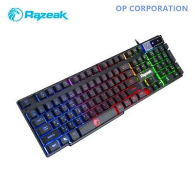 Razeak คีย์บอร์ดเกมส์มิ่ง Backlighted Gaming keyboard รุ่น RK-8165 Razeak คีย์บอร์ดเกมส์มิ่ง Backlighted Gaming keyboard รุ่น RK-8165