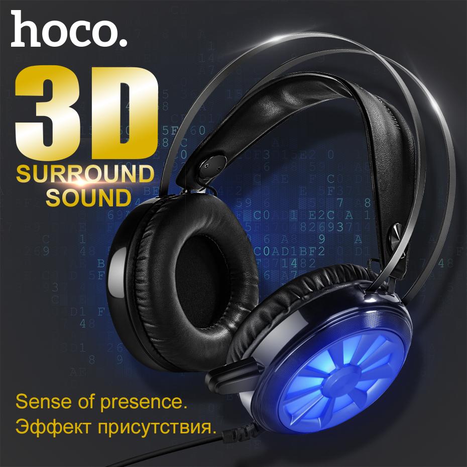 HOCO Big Headphone W7 Professional Game Headset for Computer Smartphone Laptop Game Equipment with Microphone 3D Sound