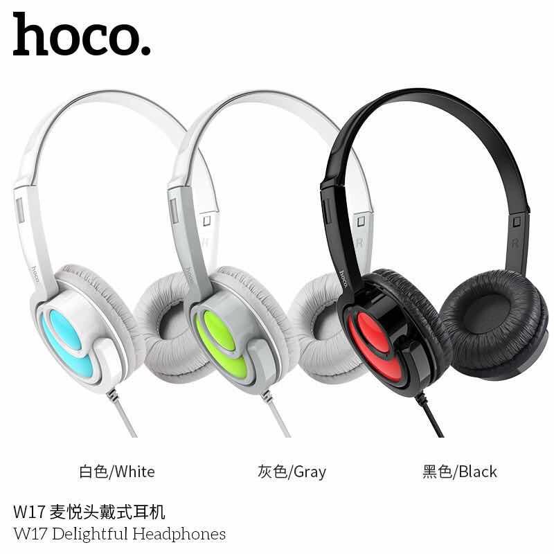 HOCO W17 หูฟังครอบหู Delightful Headphones DIGITAL STREREO HEADPHONE เสียงใส เบสหนัก (Hoco แท้ %)
