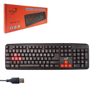 ดูภาพ Primaxx Gaming Keyboard USB คีย์บอร์ดเกมมิ่ง รุ่น ws-kb-502 Black (สีดำแดง) <br/>เพิ่มเติม Primaxx Gaming Keyboard USB คีย์บอร์ดเกมมิ่ง รุ่น ws-kb-502 Black (สีดำแดง)