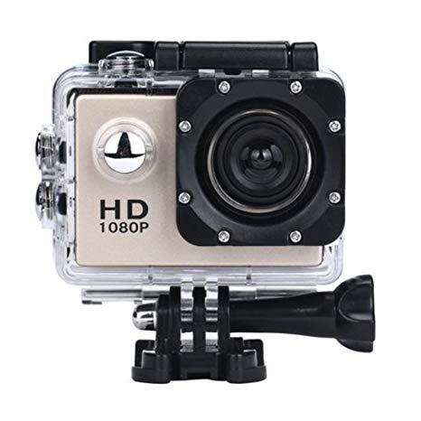 NY MALL กล้อง ติดหมวก กล้องรถ Action Camera มีจอ LCD คุ้มที่สุด HD 1080P กันน้ำ 30 เมตร มุมกว้าง 140° พร้อมอุปกรณ์ เคสกันน้ำ