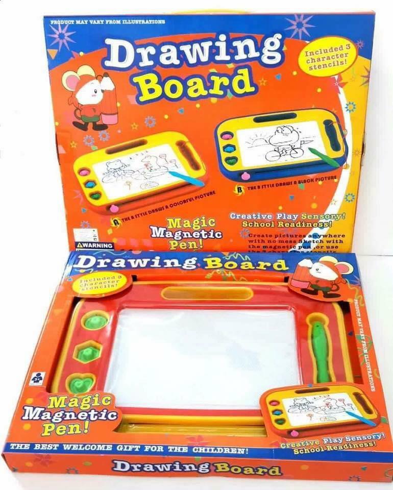 Kts Toys กระดานแม่เหล็กใหญ่ 4 สี เขียน-ลบได้ Magnetic Multi-Color Drawing Board By Kts Playground
