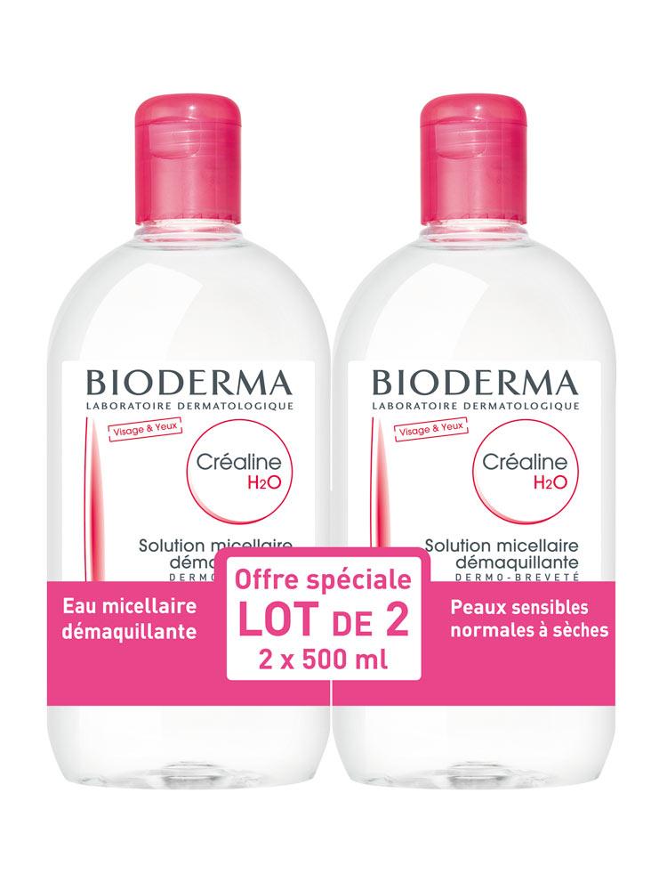 BIODERMA Sensibio H2O 500 ml. (Twinpack) คลีนซิ่งเช็ดหน้าสำหรับผิวบอบบาง แพ้ง่าย ไบโอเดอร์มา เซ็นซิบิโอ เอชทูโอ เซ็ตคู่สุดคุ้ม