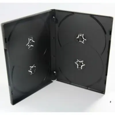 DVD Box Case Slim 4 Disc กล่อง DVD กล่องดีวีดีสลิม 4 แผ่น สีดำ (Pack 10 Box)(Black)