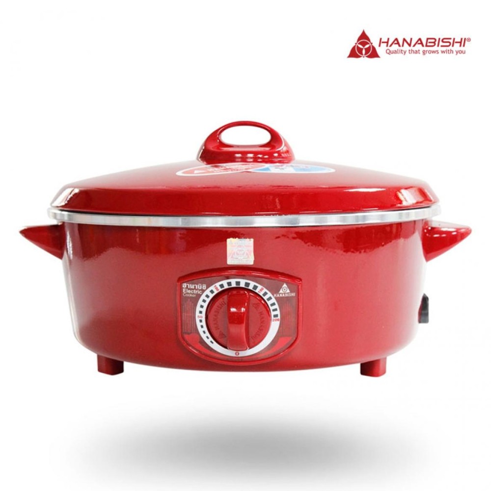 Hanabishi กระทะไฟฟ้า รุ่น HEP-14 - สีแดง Electric Pan  Gill Pans