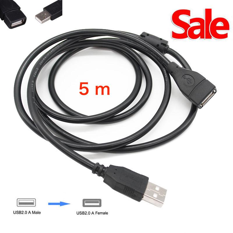 USB 2.0 Cable Extention M/F  30cm 50cm 1.8m 3m 5m 10m (BLACK)