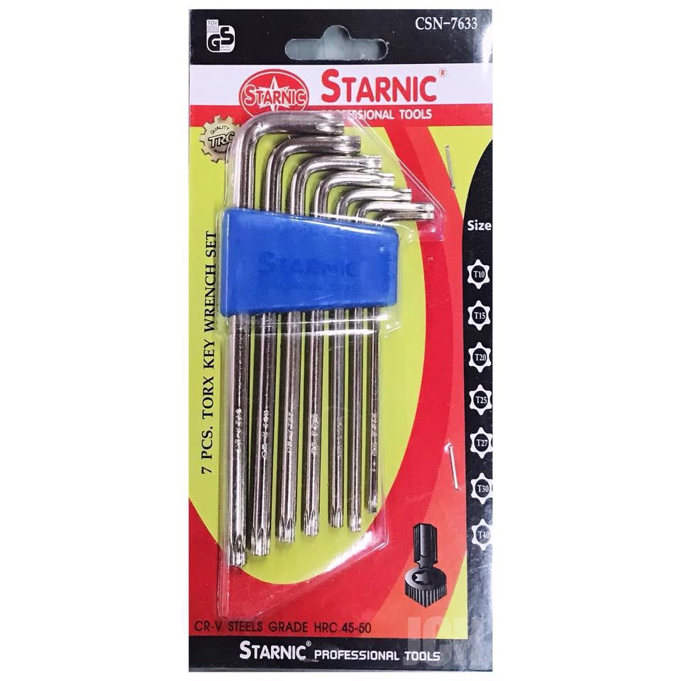 Starnic ประแจ หกแฉกท๊อกซ์ 7 ชิ้น/ชุด​​​​​​​ No.CSN-7633 (สีเงิน)