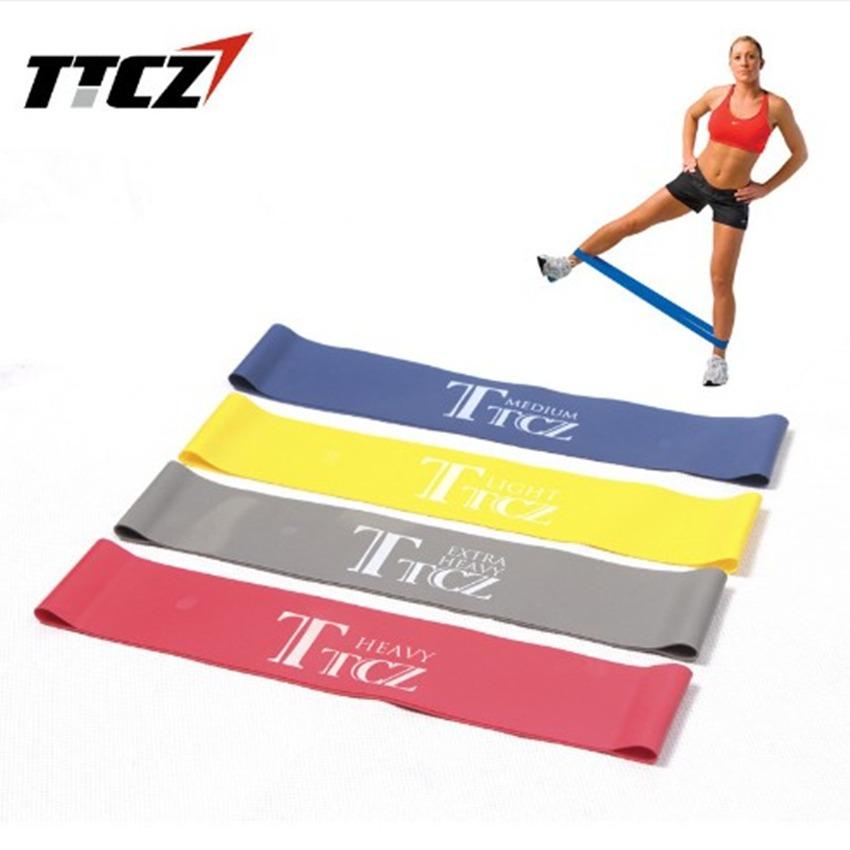 ยางยืด ออกกำลังกาย บริหารร่างกาย x 4 เส้น แรงต้านขนาดต่างๆ TTCZ Exercise Band Loop (สีเหลือง, น้ำเงิน, แดง, เทา)