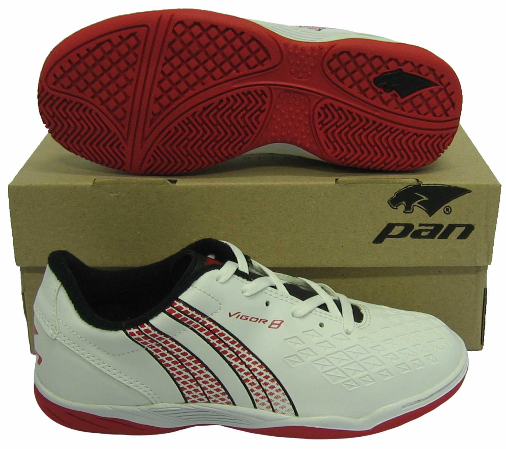 รองเท้ากีฬา รองเท้าฟุตซอลเด็ก PAN PF-14S4 VIGOR 8 S JR ELVALOY ขาวแดง