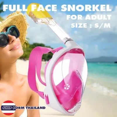 Full face snorkel S/M for adult with camera mount