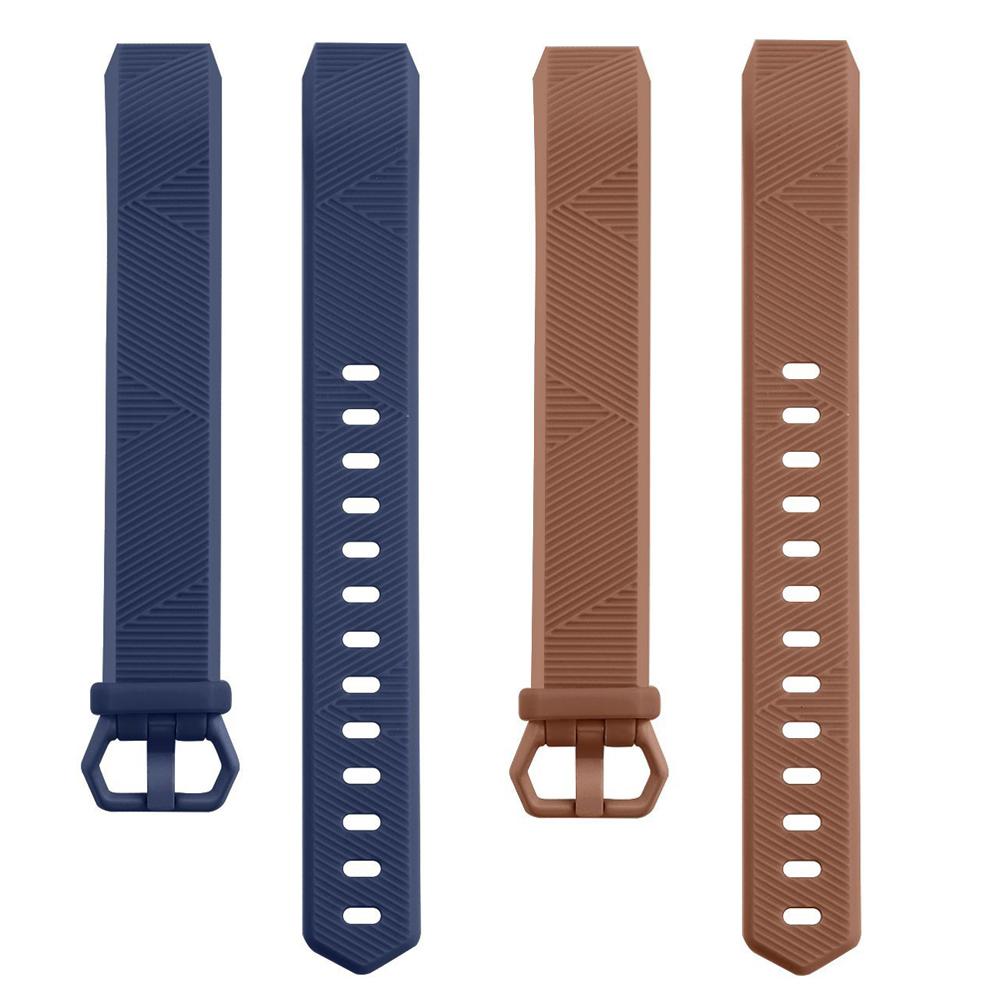 2 pcs Silicone Replacement Wristband Strap for Fitbit Alta HR Fitbit Ace Fitbit Alta Different Color Pack- นานาชาติ