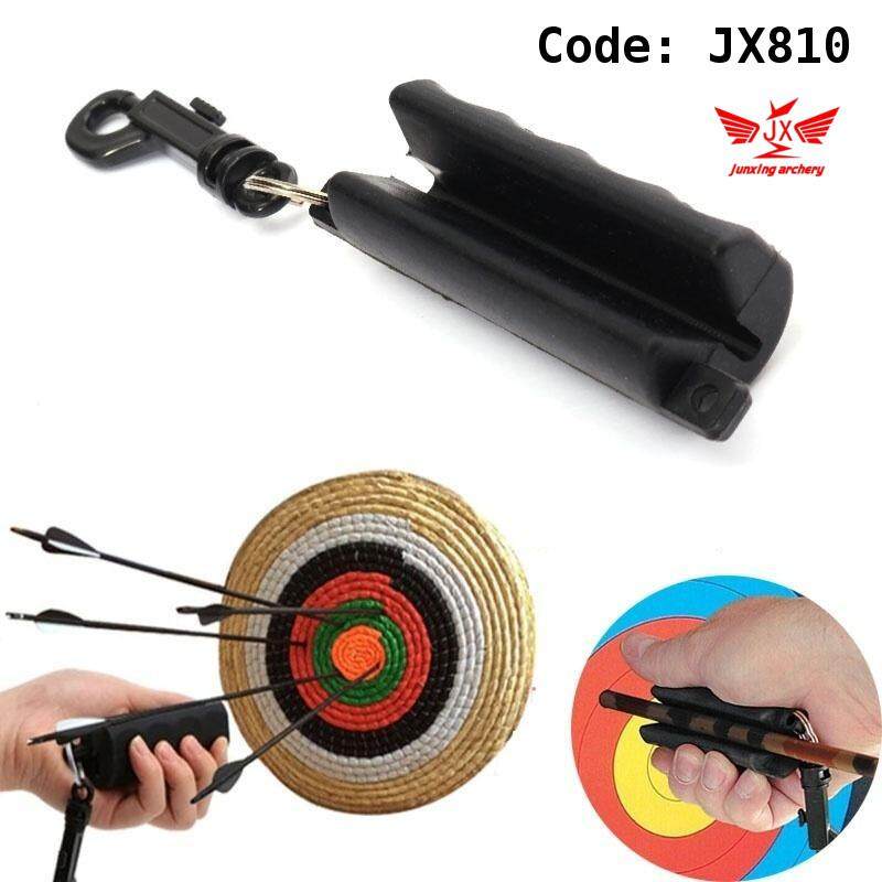 Black Silicone Gel Archery Target Hunting Shooting Bow Arrow Puller Remover Keychain Equipment JUNXING ธนู 