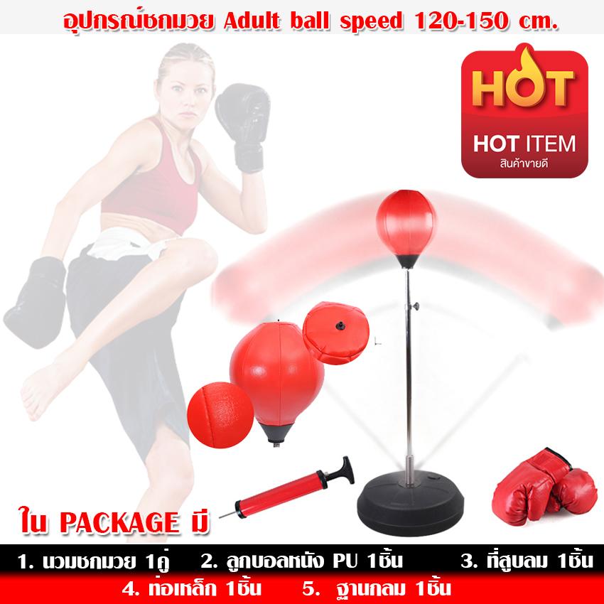 เป้าชก Adult ball speed 120-150 cm อุปกรณ์ชกมวย (สีแดง) punching ball เป้าชกมวย เป้าซ้อมมวย เป้าชก กระสอบทราย อุปกรณ์ชกมวย